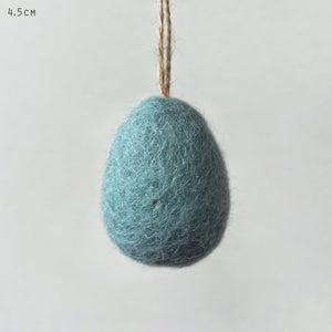Small Blue Felt Egg Hanger
