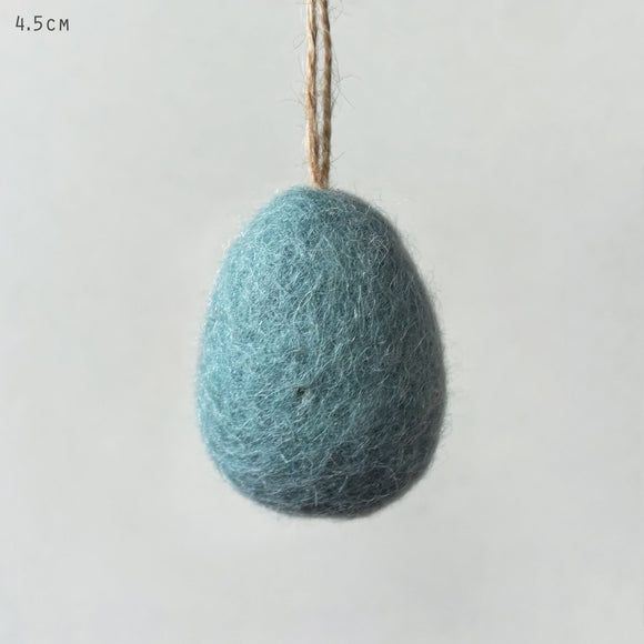 Small Blue Felt Egg Hanger