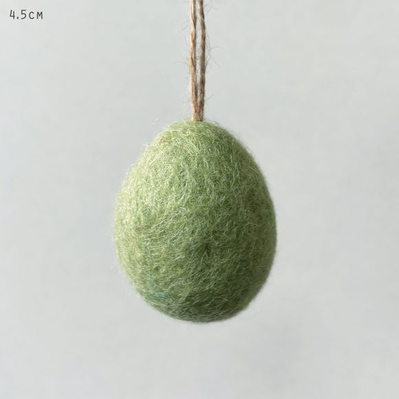 Small Green Felt Egg Hanger