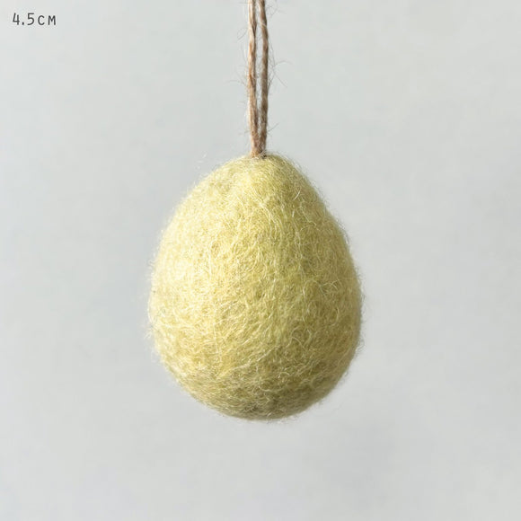 Small Yellow Felt Egg Hanger
