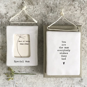 Special Mum Mini Hanging Porcelain Frame by East Of India