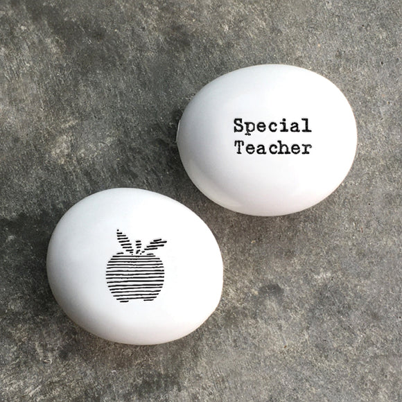 Special Teacher porcelain pebble