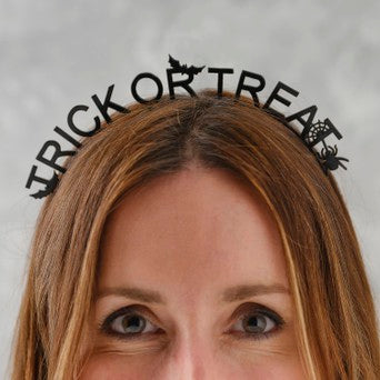 Black Trick or Treat Metal Headband by Ginger Ray