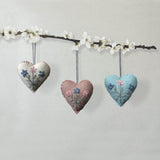 Pink Embroidered Hanging Heart