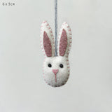 Small Hanging Rabbit Head Cream