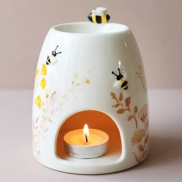 Floral Ceramic Wax Burner  pink