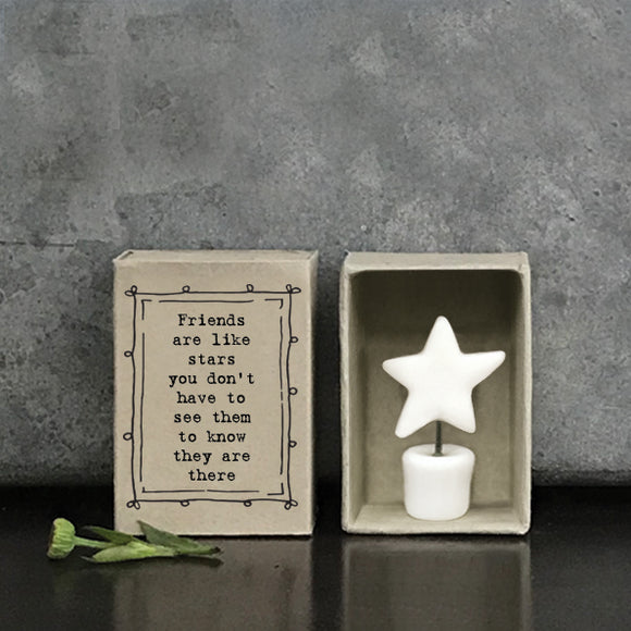 Star in pot matchbox gift by East of India