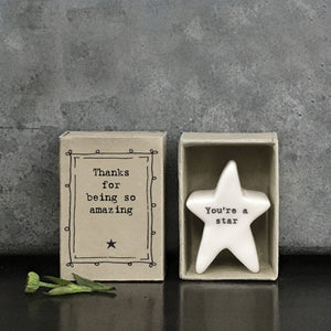Star matchbox gift by East of India