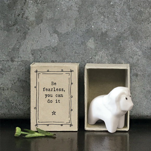 Be fearless, you can do it Lion Matchbox Gift