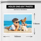 Shot2go Pack of 2 Magnetic Photo Fridge Frames clear  4x6